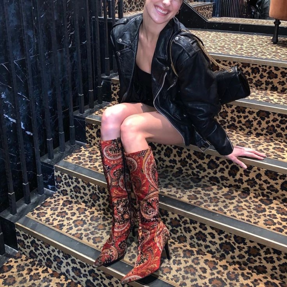 diba tapestry boots! as seen on devon lee carlson